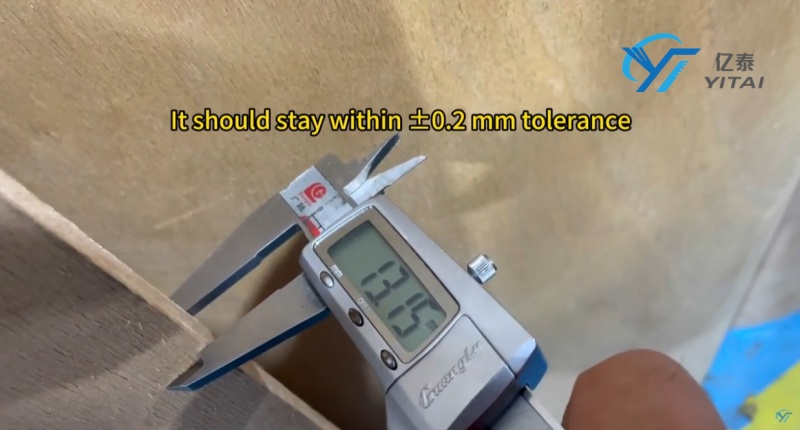 Step 2 Measure the Rotary die board thickness