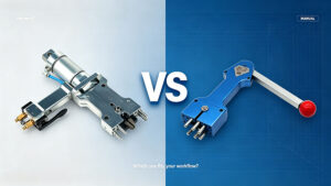 Alat Penarik Penggaris Baja Manual vs. Pneumatik