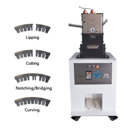 4 in 1 curving notching cutting lipping